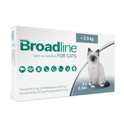 Broadline Spot-On Solution for Small Cats up to 5.5 lbs
